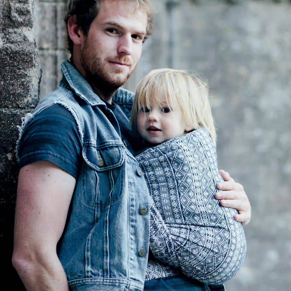 Fascia portabebè Didymos -Prima tg 6 -blu scuro ,antracitre , bianco.